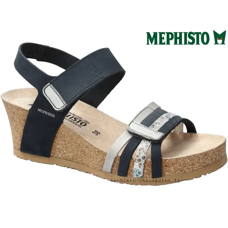 Mephisto Lucia Marine/Gris sandale