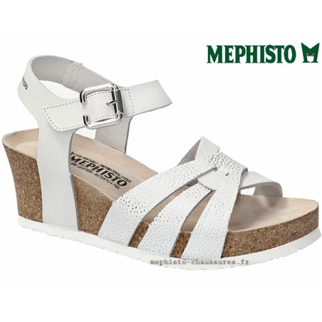 Mephisto Lesley Blanc/Argent sandale