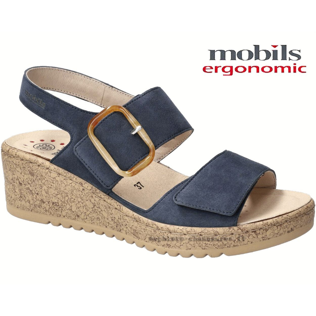 Mobils by Mephisto Nasma Bleu velours sandale