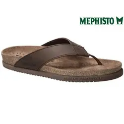 Mephisto Natalio Marron foncé cuir tong