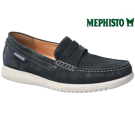 Mephisto Titouan Marine velours mocassin