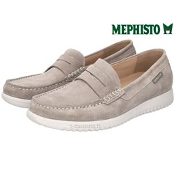 Mephisto Titouan Gris velours mocassin