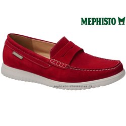 Mephisto Titouan Rouge velours mocassin