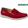 Mephisto Titouan Rouge velours mocassin