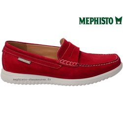 Mephisto Titouan Rouge velours mocassin