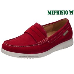 Mephisto Titouan Rouge velours mocassin