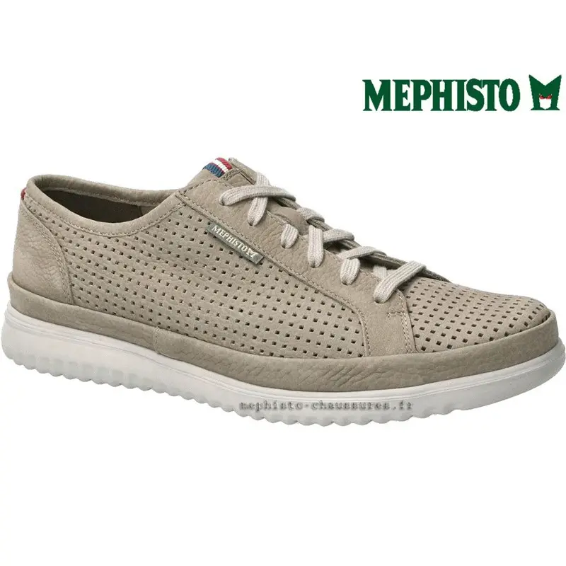 Mephisto Tom perf Taupe lacets_derbies