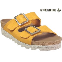 Nature is Future Maelia jaune velours mule