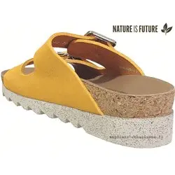 Nature is Future Maelia jaune velours mule