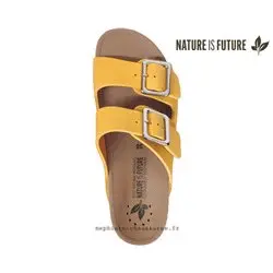 Nature is Future Maelia jaune velours mule