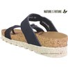 Nature is Future Maliza Bleu velours mule-passe-doigt