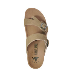 Nature is Future Maliza Marron velours mule-passe-doigt