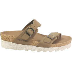 Nature is Future Maliza Marron velours mule-passe-doigt
