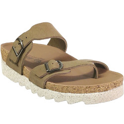 Nature is Future Maliza Marron velours mule-passe-doigt