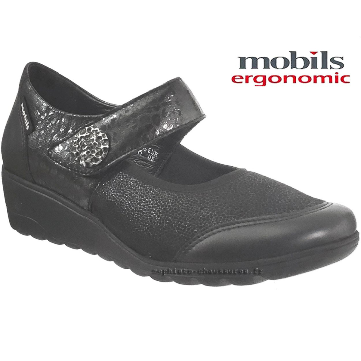 Mobils by Mephisto Bathilda Noir brillant ballerine