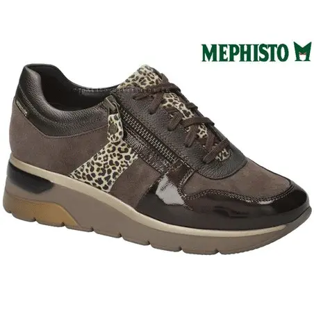 Mephisto Elisia Marron multi cuir basket_mode_basse