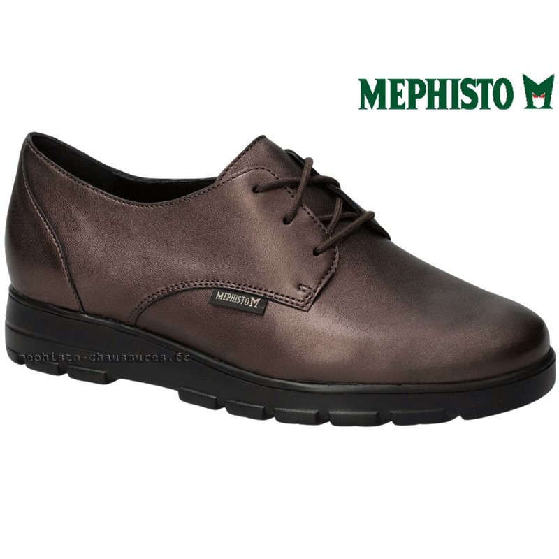 Mephisto Charlize Bronze cuir lacets_derbies