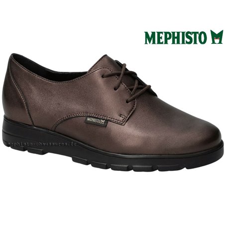 Mephisto Charlize Bronze cuir lacets_derbies