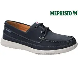 Mephisto Trevis Bleu cuir bateau