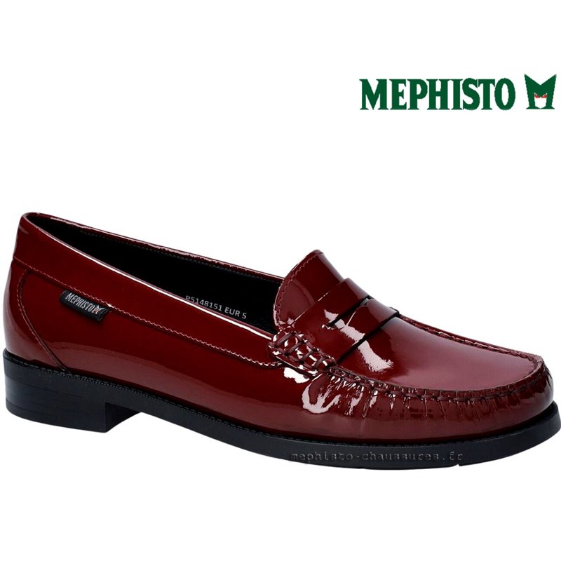 Mephisto Neda Bordeaux vernis mocassin