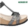 Mephisto Liviane Gris clair cuir sandale