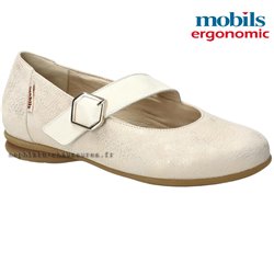Mobils Sabria Ecru cuir ballerine