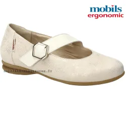Mobils Sabria Ecru cuir ballerine