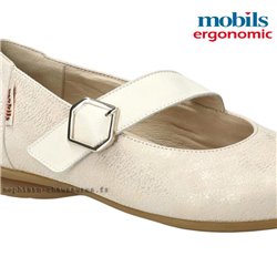 Mobils Sabria Ecru cuir ballerine