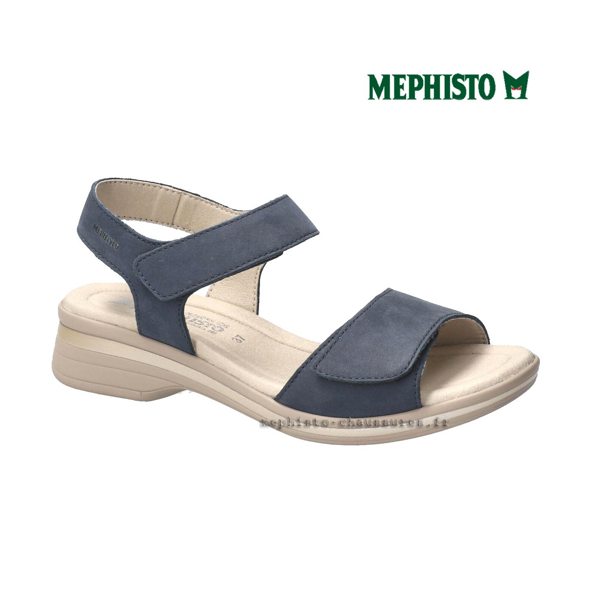 Mephisto Floraline Bleu nubuck nu-pied