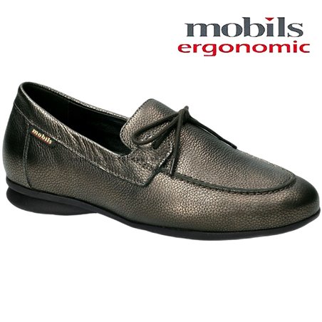 Mobils Siam Gris métal mocassin