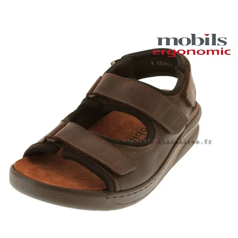 MOBILS de Mephisto Homme Sandale VALDEN Marron cuir 12174