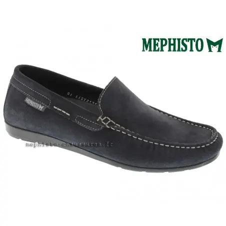 MEPHISTO Homme Mocassin ALGORAS Marine daim 13253