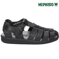 MEPHISTO Homme Sandale SAM GRAIN Noir cuir 2932