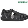 MEPHISTO Homme Sandale SAM GRAIN Noir cuir 2932