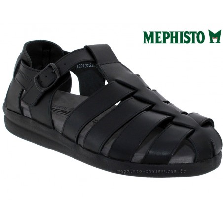 SAM LISSE Noir cuir Sandale 35890