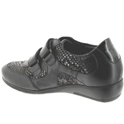 JENNA Noir cuir mocassin 38604