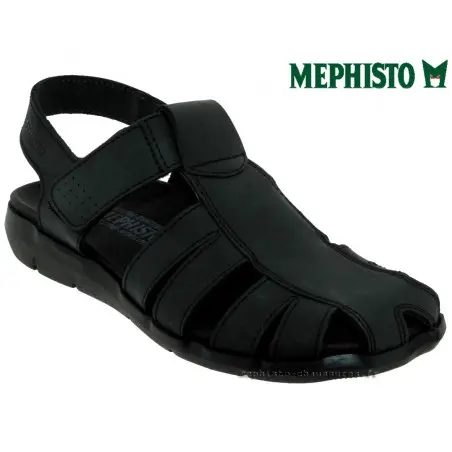Mephisto Cesar Noir cuir sandale 48100