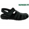 Mephisto Cesar Noir cuir sandale 48101