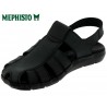Mephisto Cesar Noir cuir sandale 48104