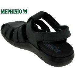 Mephisto Cesar Noir cuir sandale 48106