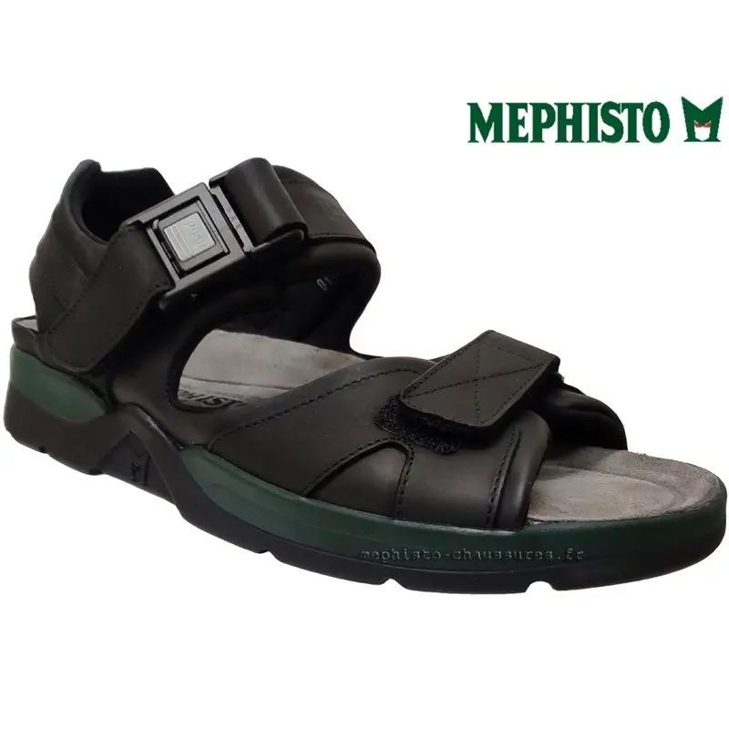 Mephisto Shark Noir cuir sandale 60021