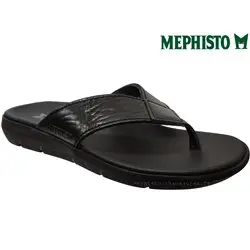 Mephisto Charly Noir cuir tong 60993