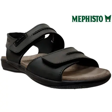 MEPHISTO Homme Sandale SAGUN Noir cuir 6177
