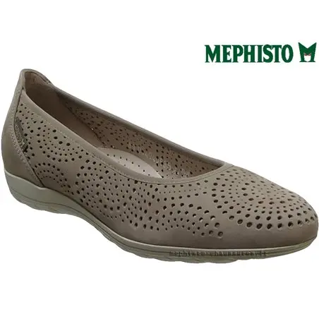 Mephisto Elsie perf Taupe cuir ballerine 62368