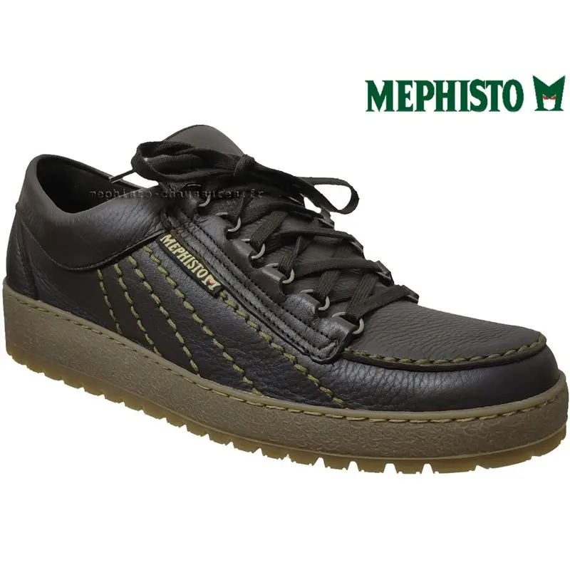 Mephisto RAINBOW Marron foncé cuir lacets_derbies 64638