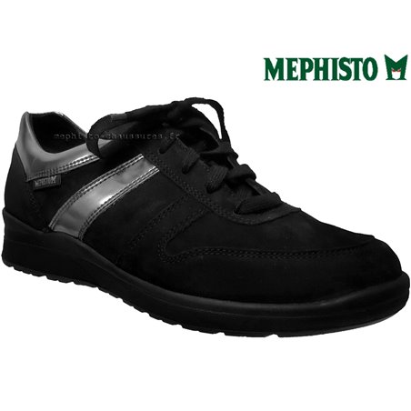Mephisto Rebeca Noir velours lacets_richelieu 65252