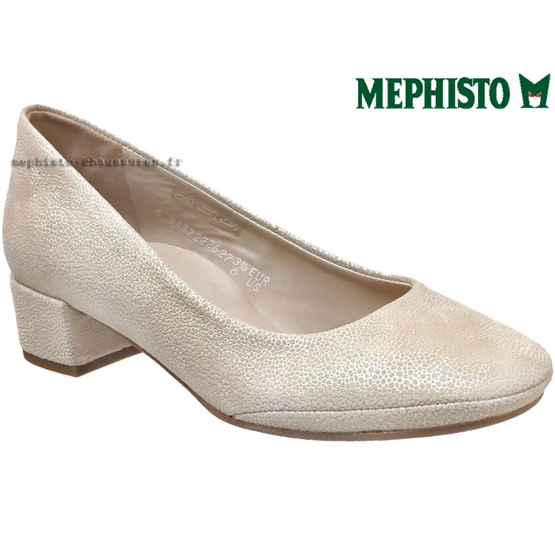 Mephisto Brity Ecru cuir ballerine 67555