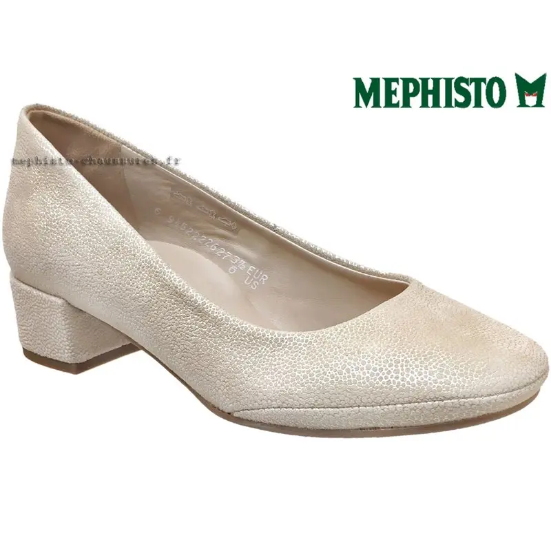 Mephisto Brity Ecru cuir ballerine 67555