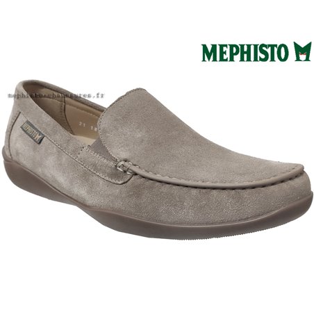 Mephisto Ianik Taupe Velours mocassin 69294