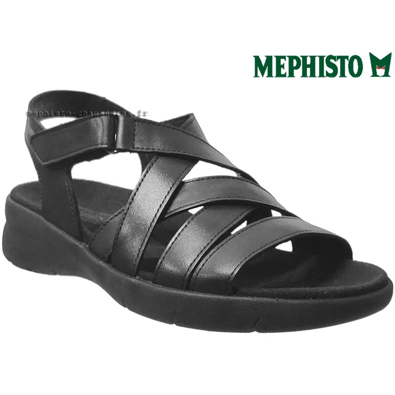 Mephisto Eliona Noir cuir nu-pied 69909